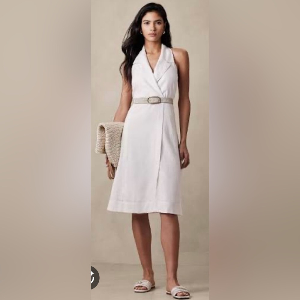 NWT Linen Blend Halter Dress Banana Republic Factory Size 4T